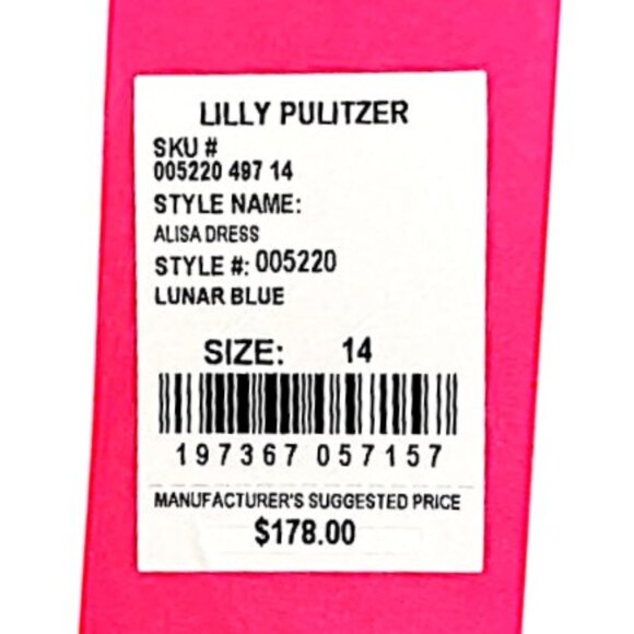 Lilly Pulitzer Alisa Wrap Dress in Lunar Blue NWT - Size 14 - Picture 8 of 9